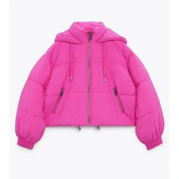 Zara Jackets & Blazers - ZARA QUILTED PUFFER WITH HOOD